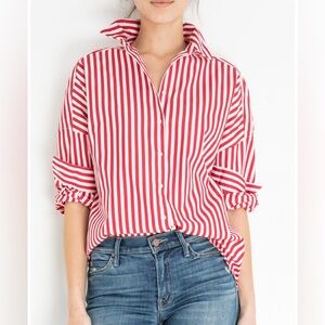ASPESI CO OVERSIZE STRIPE SHIRT - RED